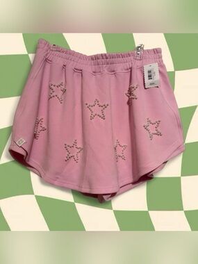 Simply Southern  Pink Star-Embellished Mini Skirt